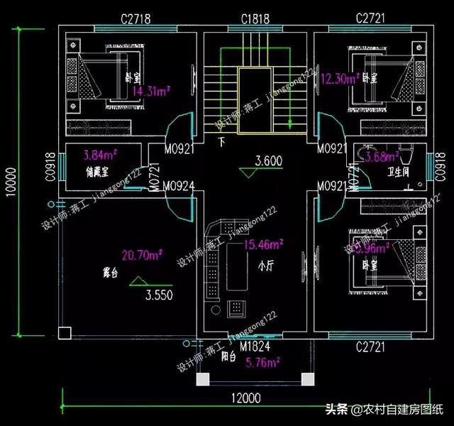 最實用的二層農村別墅設計，室內非常實用，造價也不高