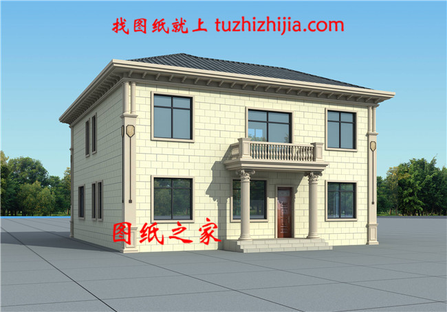 豪華二層別墅設計圖紙及效果圖,帶車庫,歐式別墅方案