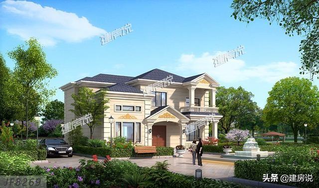 4款帶堂屋+車庫的別墅設計圖，這才是適合農村的好戶型！建棟在老家居住舒適舒心，一百年都不過時。