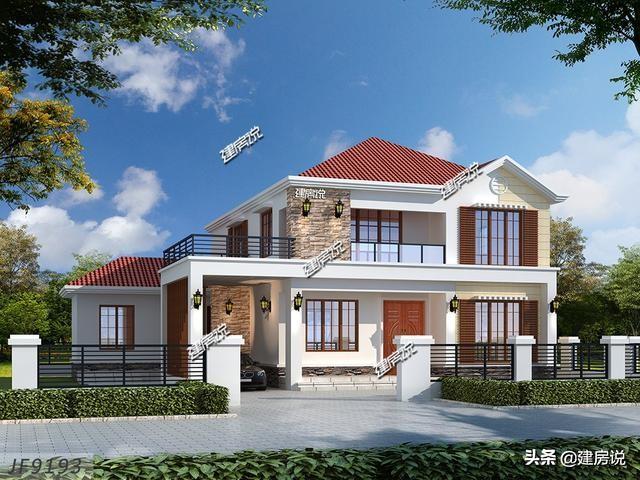 4款帶堂屋+車庫的別墅設計圖，這才是適合農村的好戶型！建棟在老家居住舒適舒心，一百年都不過時。