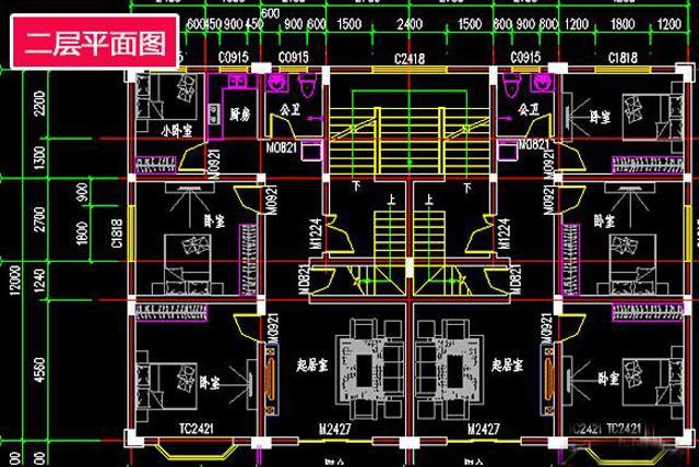 18x12米農村二層半自建別墅設計圖，戶型美觀，造價經濟。