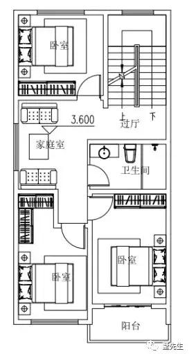 四層歐式自建別墅設計圖，6室4廳3衛1廚1儲物間，臥室基本都是大面積的落地窗，不僅能達到好的采光效果，住起來也提升了舒適