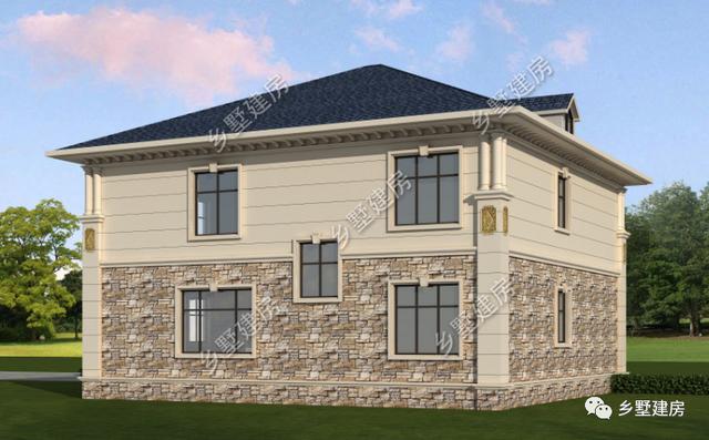 兩層簡歐風別墅設計圖，地下室+挑空客廳，功能齊全，樣式美觀。農村自建房中的完美選擇