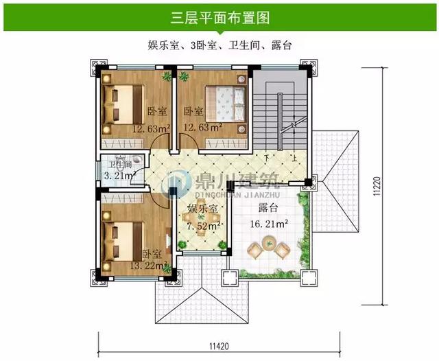 8款復式農村別墅設計圖，開間是農村最常見的12米面寬，看了肯定喜歡！