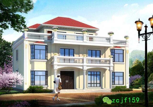 農村二層半自建別墅施工圖水電圖，18x12米，戶型美觀，造價經濟