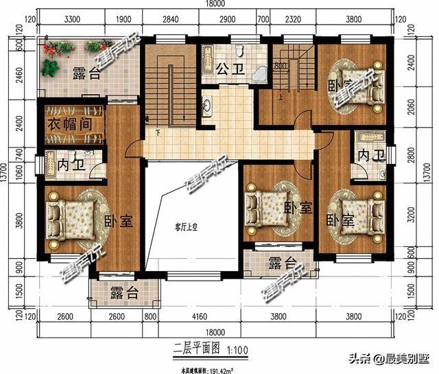 歐式三層別墅設計圖，自帶車庫和露臺，是農村建房首選