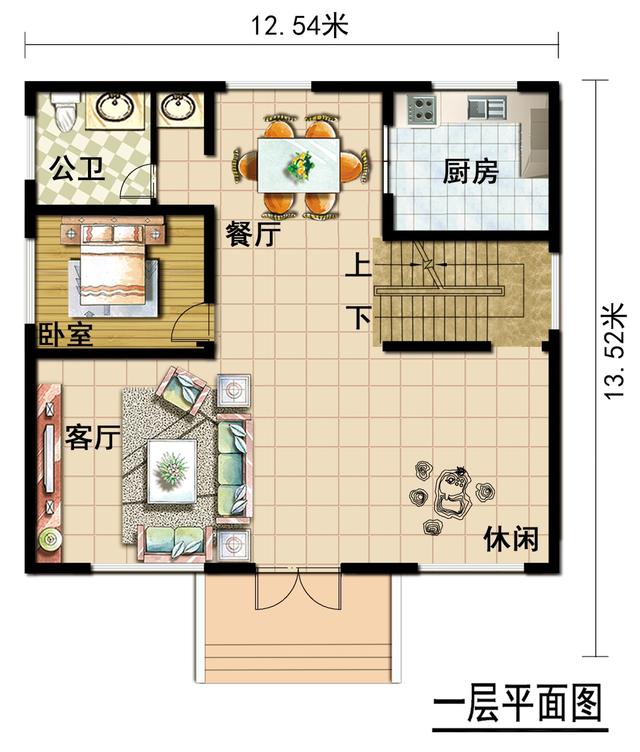 三層農村住宅設計圖，13.52x12.54米，來看人人喜愛的歐式戶型到底好在哪里？