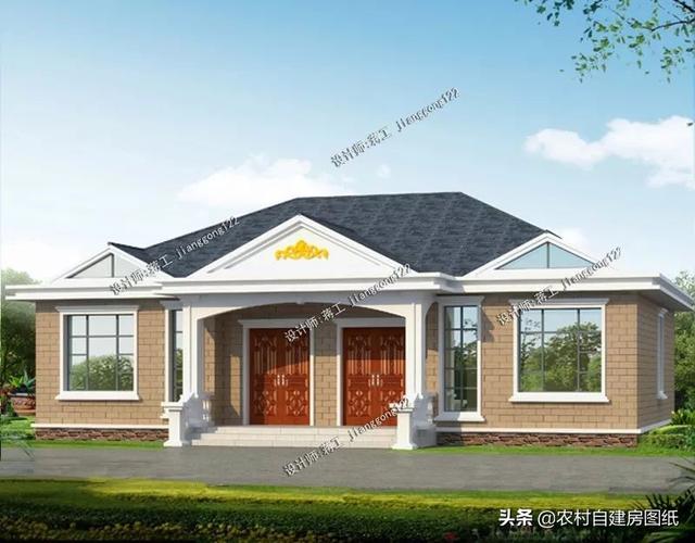 一層也可以建雙拼房設計圖，兩戶三十萬四間房，婆媳沒矛盾，獨立出入，確保小家庭的獨立和隱私，又有大家庭的熱鬧和親熱。