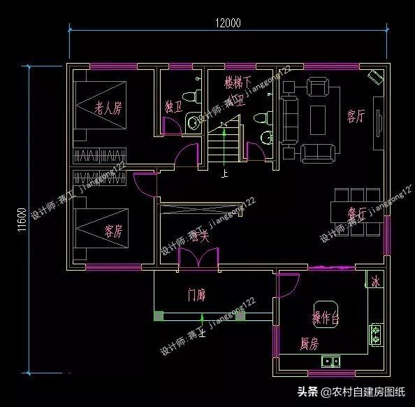 3款帶柴火灶的農村別墅設計圖，二款二層經濟實用型，一款三層時尚大氣型