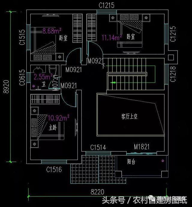 5款農村自建房設計圖，小別墅很簡單，施工容易，造價便宜。