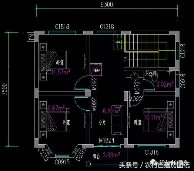 5款農村自建房設計圖，小別墅很簡單，施工容易，造價便宜。
