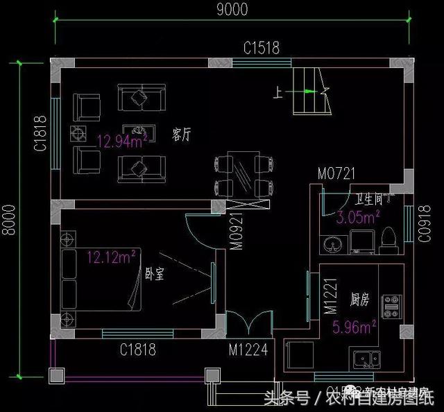 5款農村自建房設計圖，小別墅很簡單，施工容易，造價便宜。