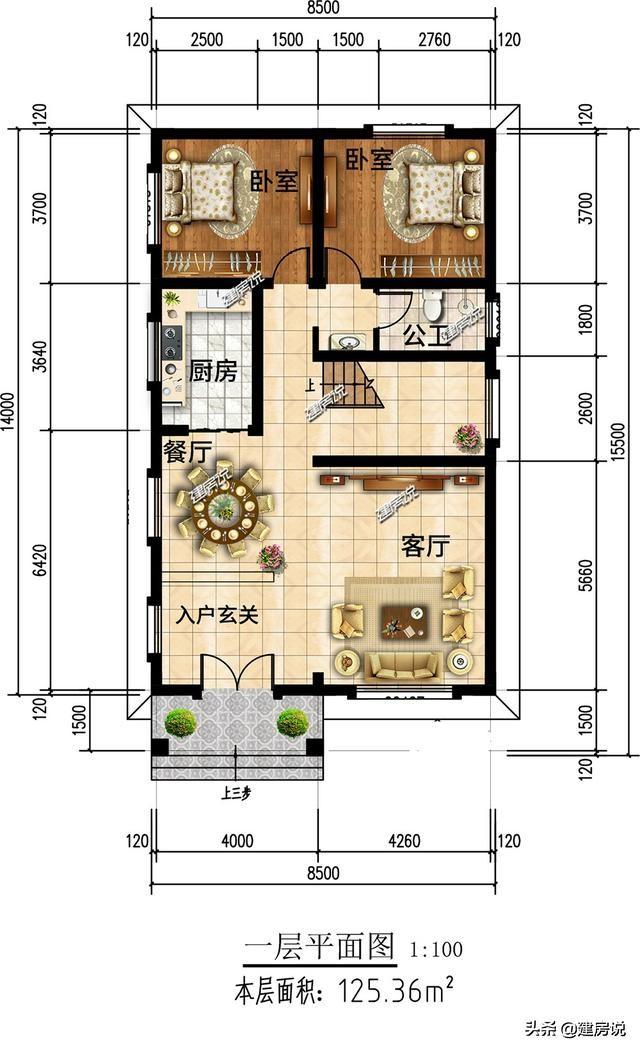 3款二層別墅設計圖，肯定是有一款是適合你的，快把圖紙收藏好了不后悔