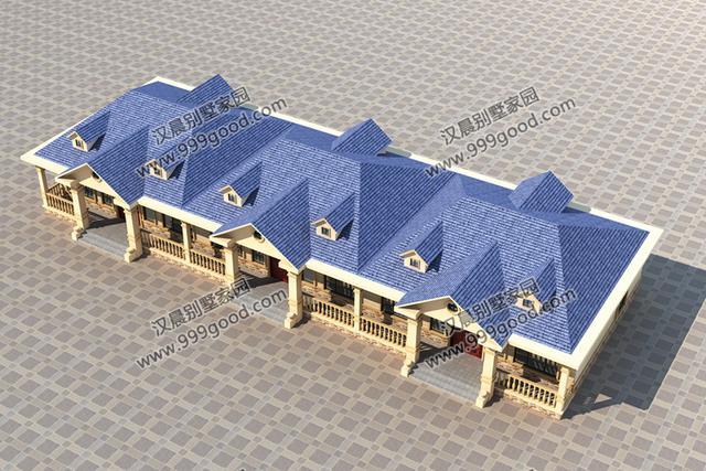 34.2X12米一層聯排別墅設計圖，這棟別墅的獨棟戶型，聯排更顯大氣，獨棟更經濟