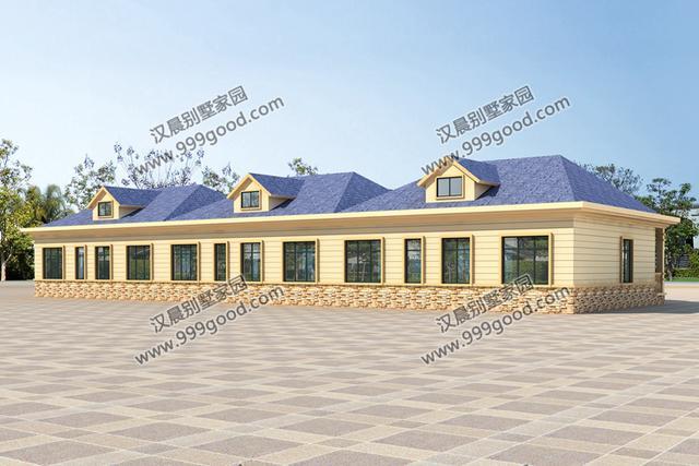 34.2X12米一層聯排別墅設計圖，這棟別墅的獨棟戶型，聯排更顯大氣，獨棟更經濟