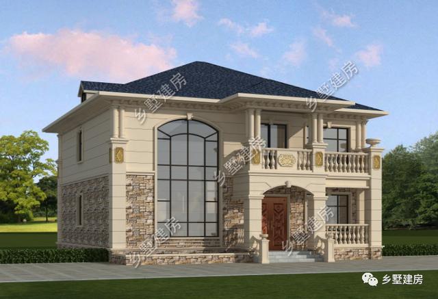 兩層簡歐風別墅設計圖，地下室+挑空客廳，不僅僅只是實用，美觀度也很高。農村自建房中的完美選擇