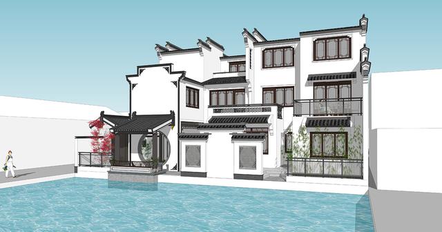 江西吉安別墅項目概況：中式別墅設計圖，占地140平左右