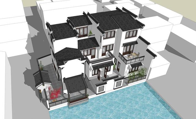 江西吉安別墅項目概況：中式別墅設計圖，占地140平左右