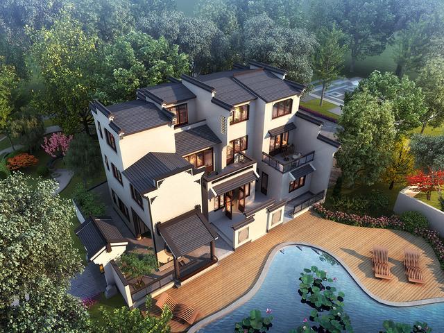 江西吉安別墅項目概況：中式別墅設計圖，占地140平左右