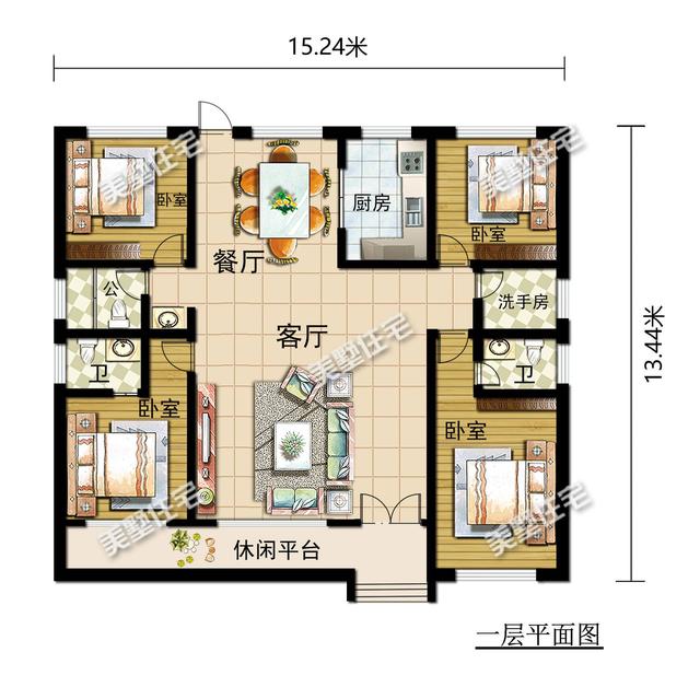 女兒花20萬建這棟一層別墅設計圖，從此以后村里人都羨慕不已！