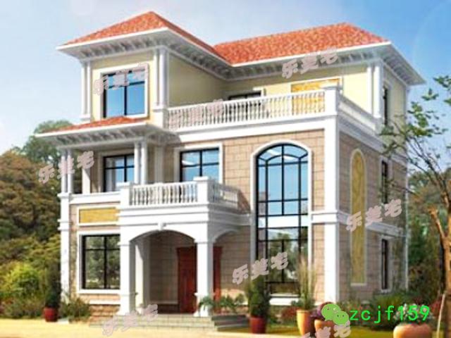 主體造價30萬110平米農村三層復式別墅設計圖，戶型大方寬敞。