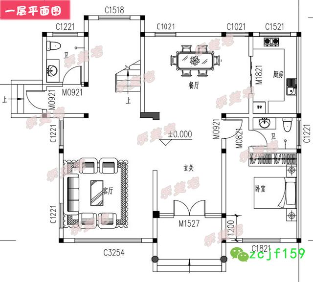 120平米簡約三層農(nóng)村三層自建別墅設(shè)計(jì)圖，羅馬柱裝飾，外觀精美，布局實(shí)用。