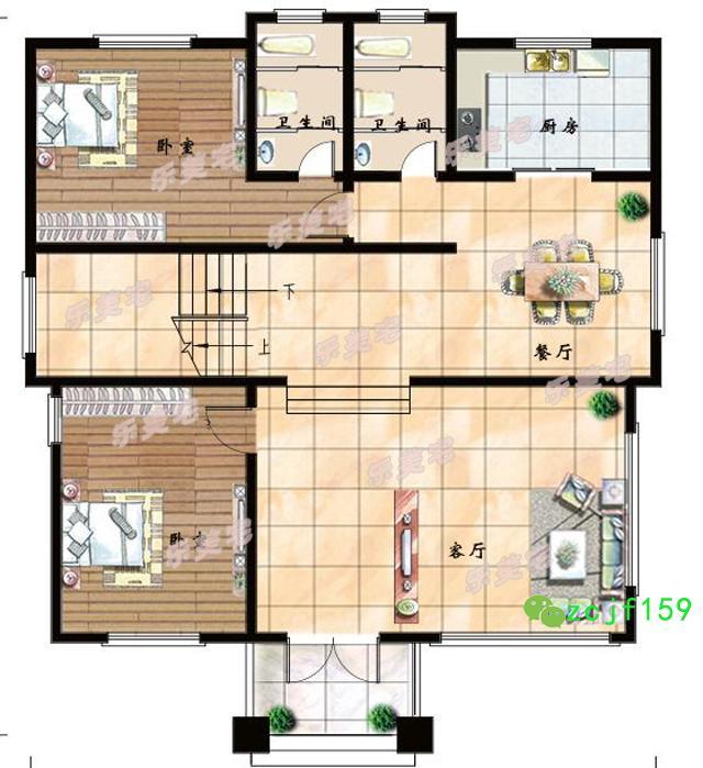 150平米農(nóng)村三層自建房案例圖及別墅全套設(shè)計(jì)圖，時(shí)尚的外觀，舒適的室內(nèi)布局。