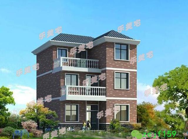 5套農村20萬左右三層住房別墅設計圖，外觀樸素淡雅，室內結構緊湊實用，采光透氣佳，帶大曬臺設計，觀景娛樂皆可。