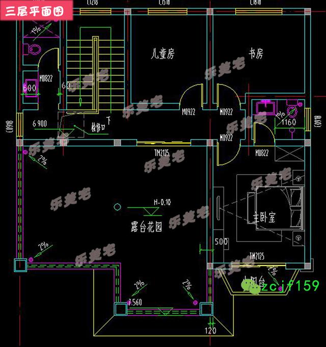 造價30w左右帶露臺農村簡約三層自建別墅設圖，外觀簡潔大方，平面布局緊湊。
