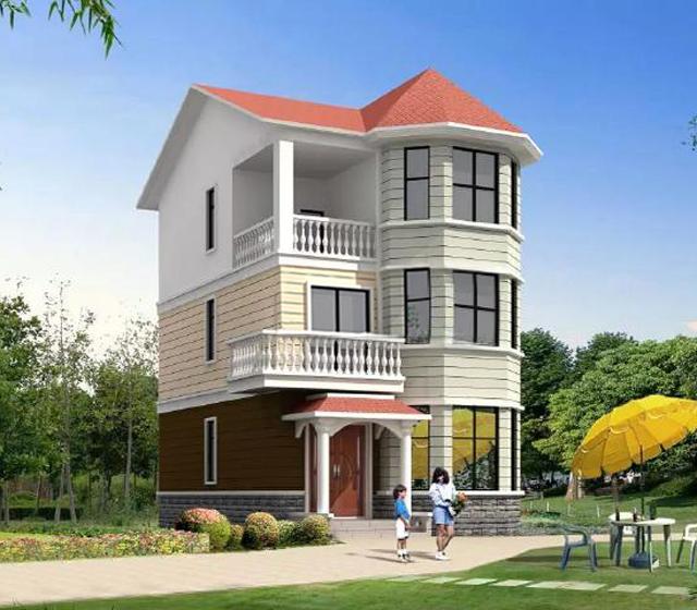 70到100平米農村三層小戶型別墅設計圖，空間雖小，五臟照樣俱全。