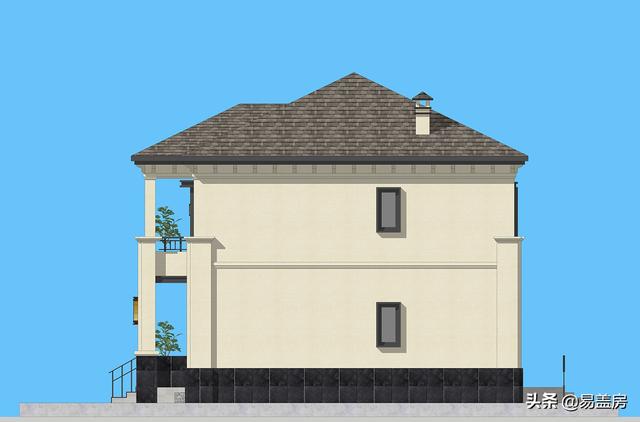 新中式別墅設計圖，平面布局十分規整，符合業主要求和家人的使用習慣