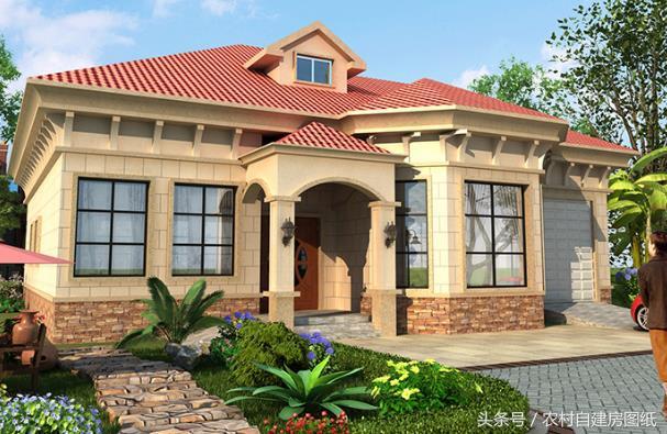 3款一層農村別墅設計圖，不管哪一款都秒殺農村的那些樓房。再配上庭院綠化，城里給套房子絕對不換。