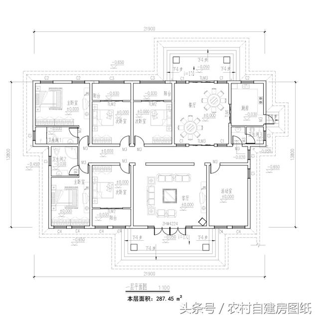 3款一層農村別墅設計圖，不管哪一款都秒殺農村的那些樓房。再配上庭院綠化，城里給套房子絕對不換。