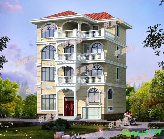 造價40萬左右帶躍層四層別墅設計圖，占地115平方米左右