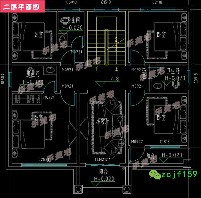 造價40萬左右帶躍層四層別墅設計圖，占地115平方米左右