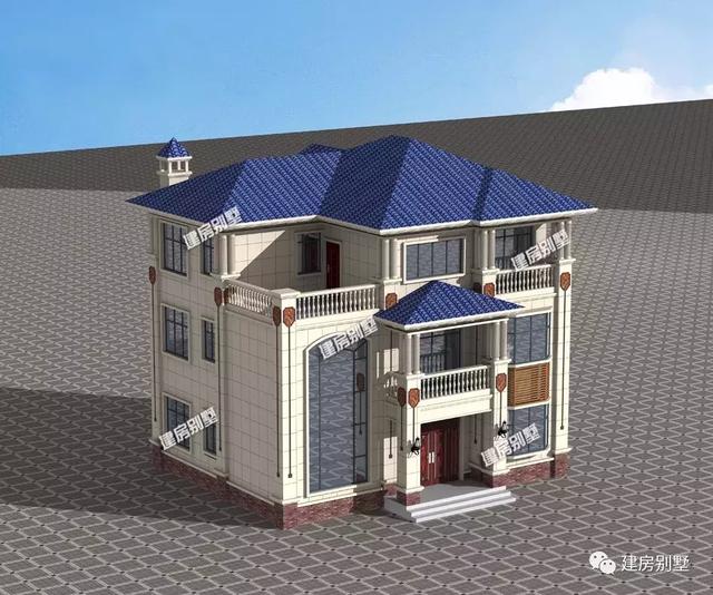 開間12米左右的三層自建房設計圖，戶型周正，能滿足基本生活需要