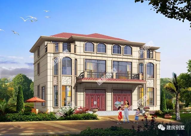 兩款寬15-16米左右的農村雙拼別墅設計圖，兄弟房首選