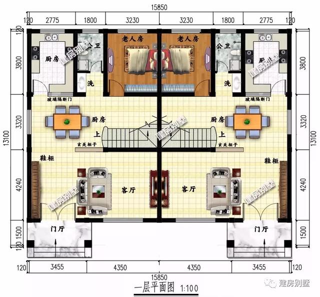兩款造價(jià)30多萬的雙拼別墅設(shè)計(jì)圖，近七成的兄弟會(huì)這樣建