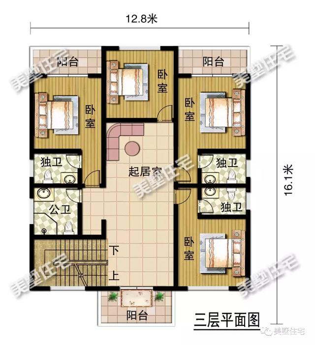 這款四層別墅設(shè)計圖真的是獨一份兒，設(shè)計功能特別齊全