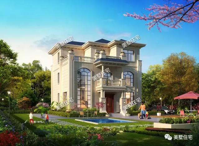 5款三層農村別墅設計圖，任一款都是農村豪宅