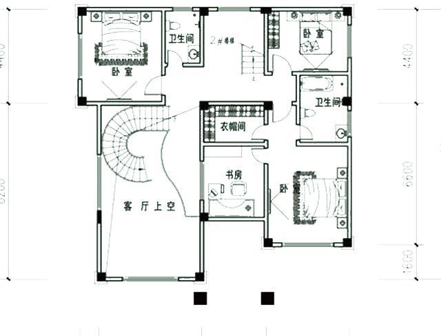 三層別墅圖紙全套設計圖，戶型漂亮，空間布局合理。