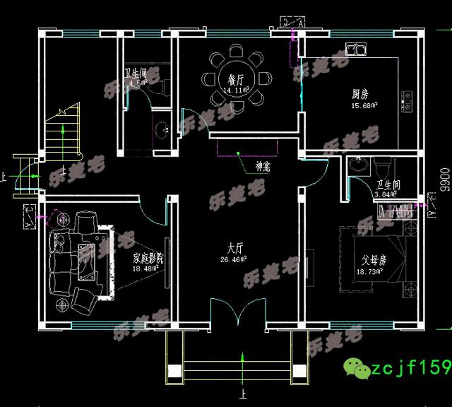 三層別墅圖紙全套設計圖，戶型漂亮，空間布局合理。