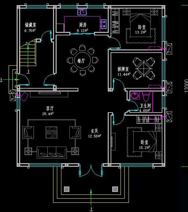 三層別墅圖紙全套設計圖，戶型漂亮，空間布局合理。