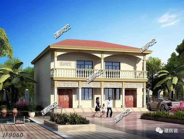 經濟又實用的兄弟雙拼別墅設計圖，家有兩兄弟的這樣建經濟又劃算。