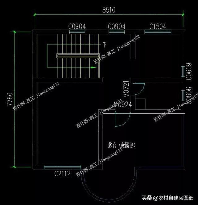12款三層農村別墅設計圖，主題造價20萬，占地100平方米左右