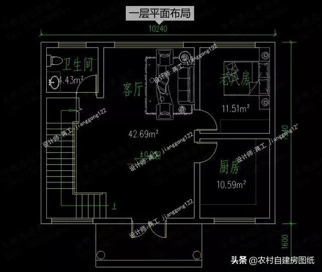 12款三層農村別墅設計圖，主題造價20萬，占地100平方米左右