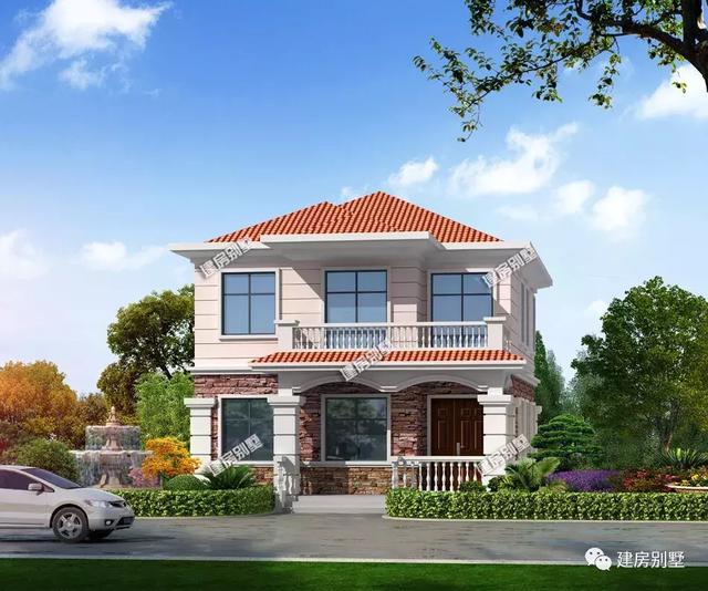 2棟寬9米的農村自建房設計圖，外觀都非常精致