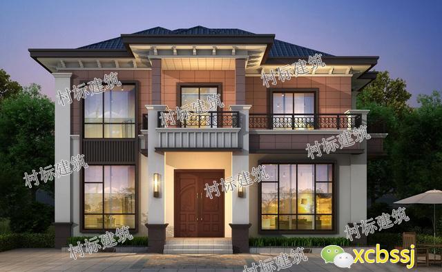 新中式二層自建房設計圖，適合中國人的生活習慣，居住舒適有意境