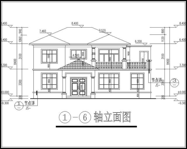 二層農村自建房設計圖，較清新時尚和簡約大氣，兩種外觀配色方案可選