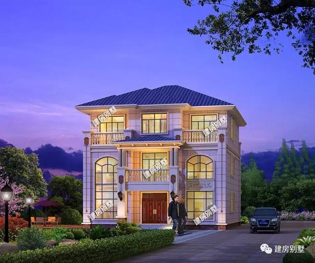兩棟開間11米多的農(nóng)村歐式別墅設(shè)計圖，這輩子建一棟就足夠了